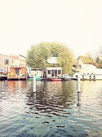 Boats in river