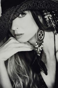 Close-up portrait of young woman