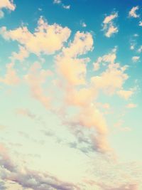 Low angle view of sky during sunset