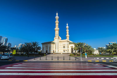 View of building against blue sky