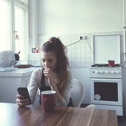 Woman sitting on chair