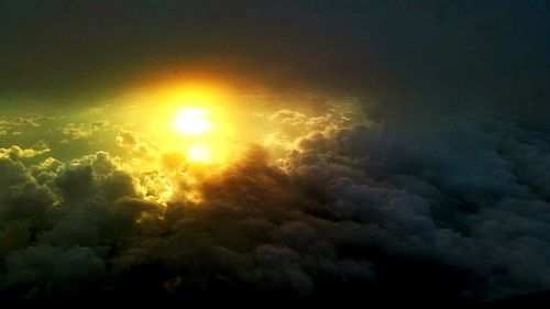 Low angle view of cloudy sky