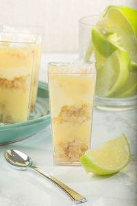 Close-up of drink on table
