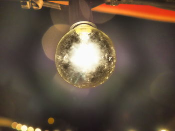 Close-up of hanging light