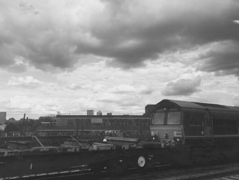 View of train against cloudy sky