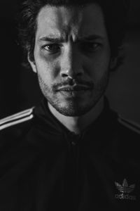 Close-up portrait of young man