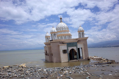 Mosque and tsunami in palu, indonesia