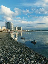 Scenic view of sea against sky