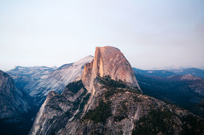 Scenic view of mountain range against sky