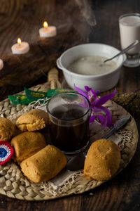 Close-up of food on table