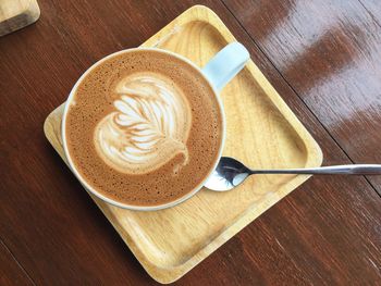 Coffee cup on table