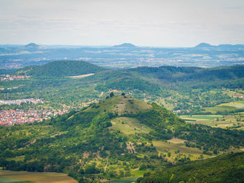 High angle view of landscape against sky