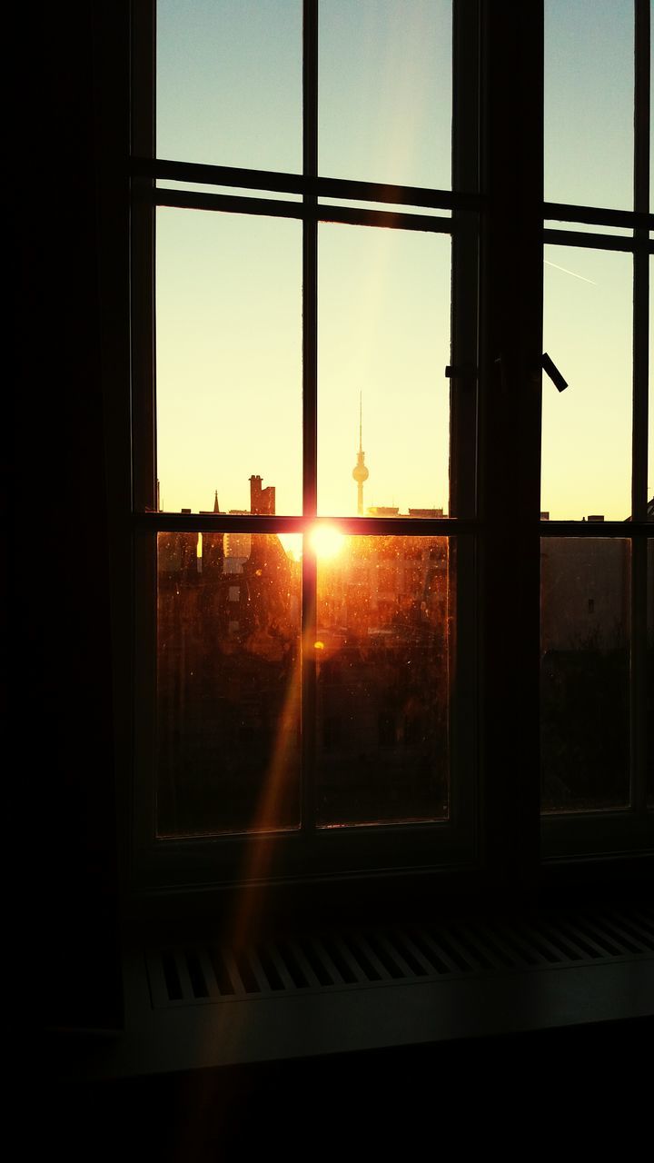 window, transparent, sunlight, indoors, sunset, no people, sunbeam, sun, sky, day, close-up, architecture