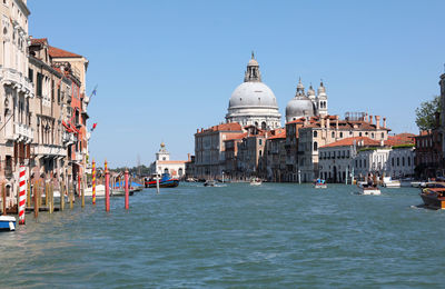 Venice and the grand canal with big dome of madonna della salute