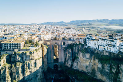 High angle view of cityscape