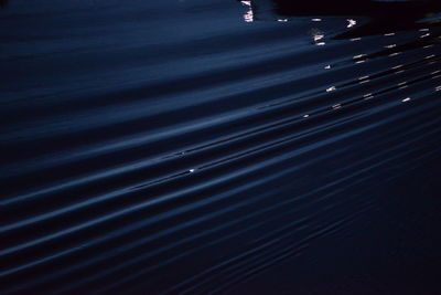 Full frame shot of rippled water at night