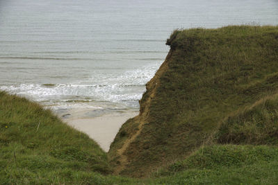 High angle view of sea shore