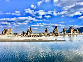 Rocky island kushimoto wakayama , japan on summer