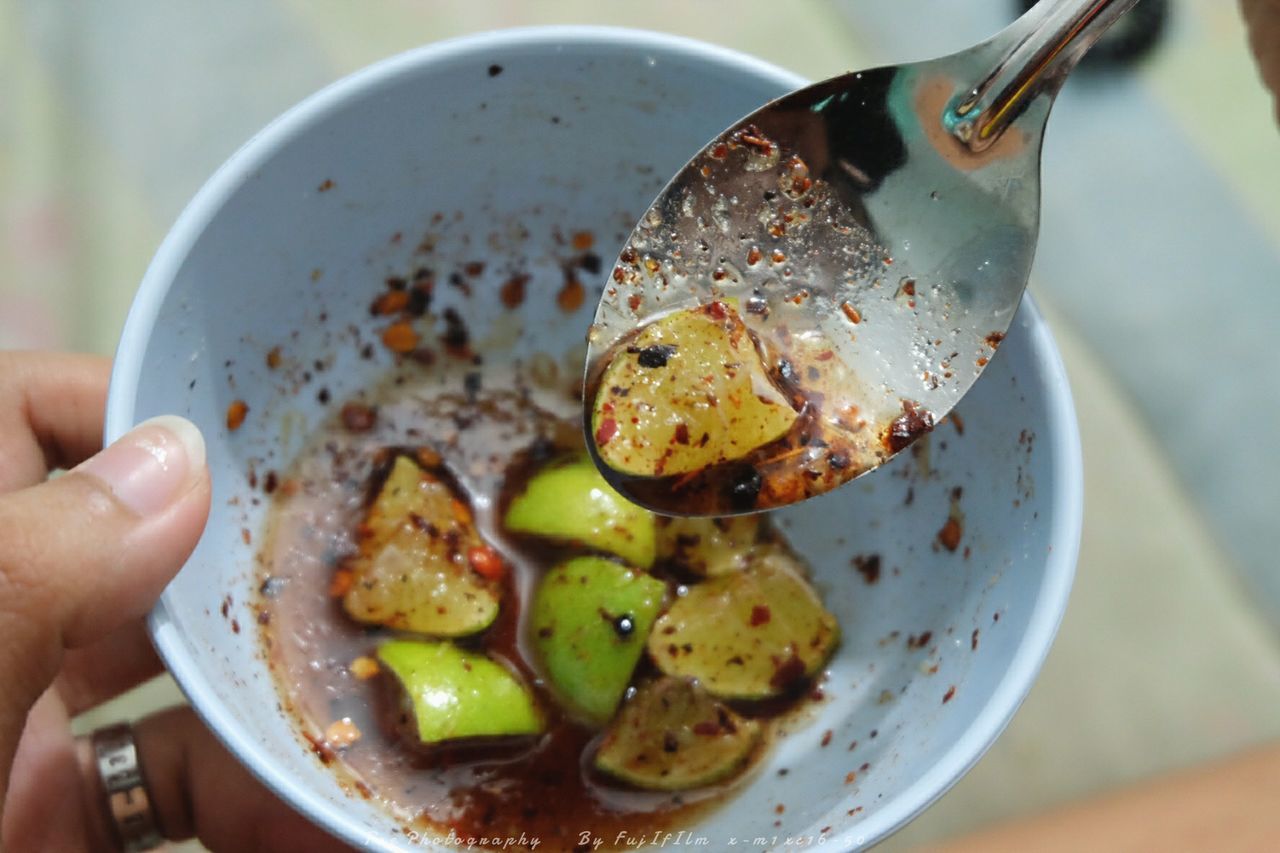 food and drink, person, indoors, food, part of, holding, cropped, plate, freshness, close-up, spoon, lifestyles, healthy eating, unrecognizable person, ready-to-eat, focus on foreground, bowl