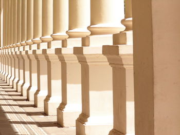 Close-up of columns in row