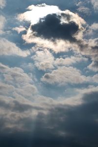 Low angle view of cloudy sky