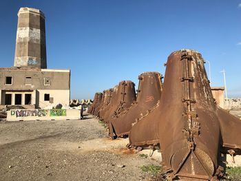 Panoramic view of castle against clear sky