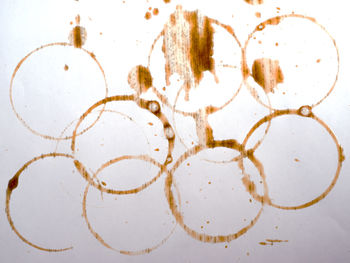 Close-up of coffee cup over white background