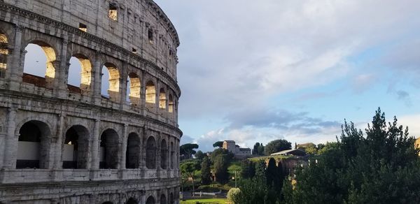 Low angle view of historical building against sky
