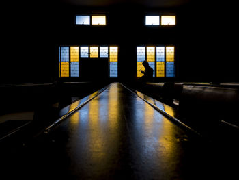 Surface level of empty corridor