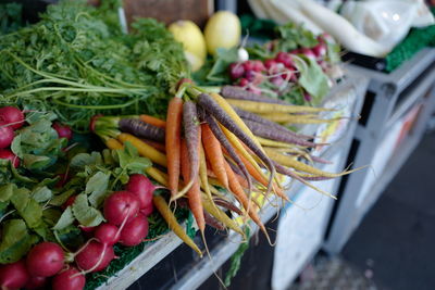 Close-up of vegetables for sale at market