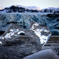 Close-up of ice crystals