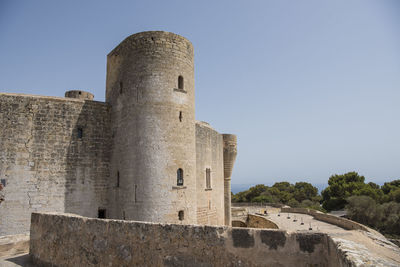 Low angle view of historic building against sky