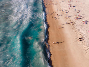 High angle view of beach