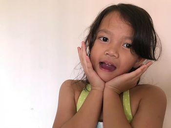 Portrait of cute girl