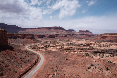 Scenic route 95, utah. aerial photo, travel background