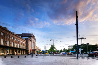 Buildings in city against sky