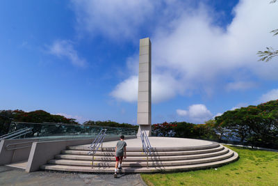 Rio de janeiro, rj, brazil,  10th of december 2022 the obelisk at the holocaust memorial, botafogo