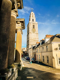 Low angle view of historic building against sky