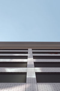 Low angle view of building against clear sky