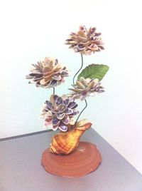 Close-up of flowers in vase on table