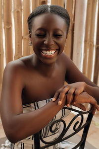 Portrait of a smiling young woman