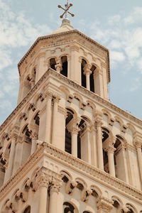 Low angle view of church against sky