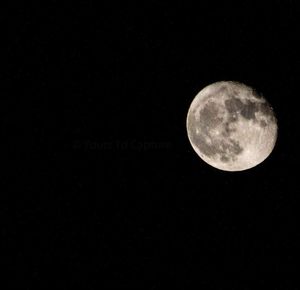 Close-up of moon against black background