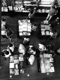 Full frame of objects on table