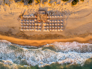 View of sea through drone eye