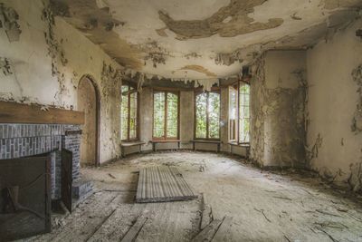 Interior of abandoned building