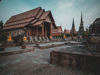 View of temple building against sky