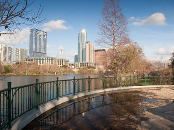 View of skyscrapers in city