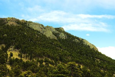 Low angle view of mountain against sky