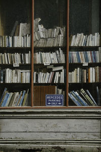 View of books in shelf